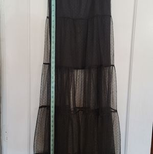 Wild Fable Midi black tiered skirt